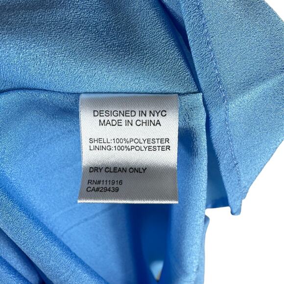 YUMI KIM Sky Blue Garden Dress Floral One Shoulder Mini Style Large NWT - Picture 4 of 7